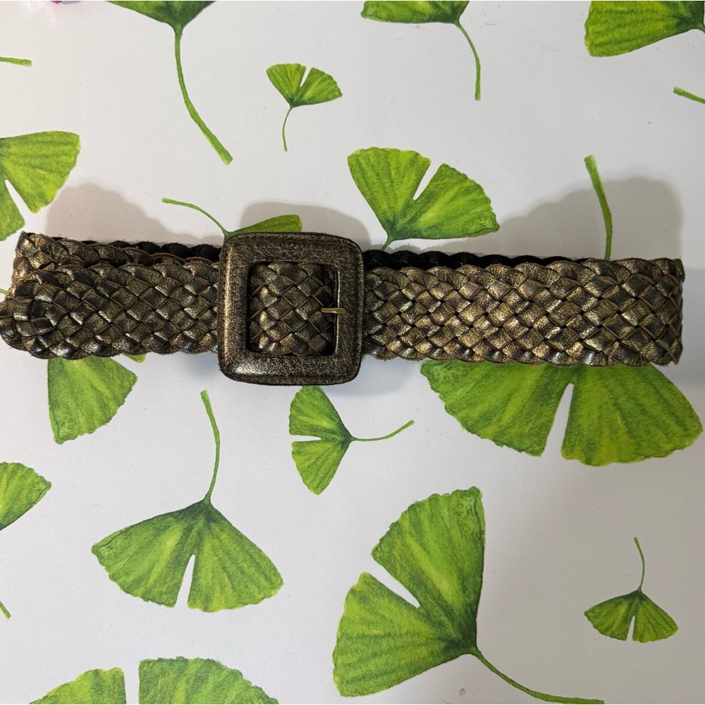 Braided Belt Metallic Like Shine